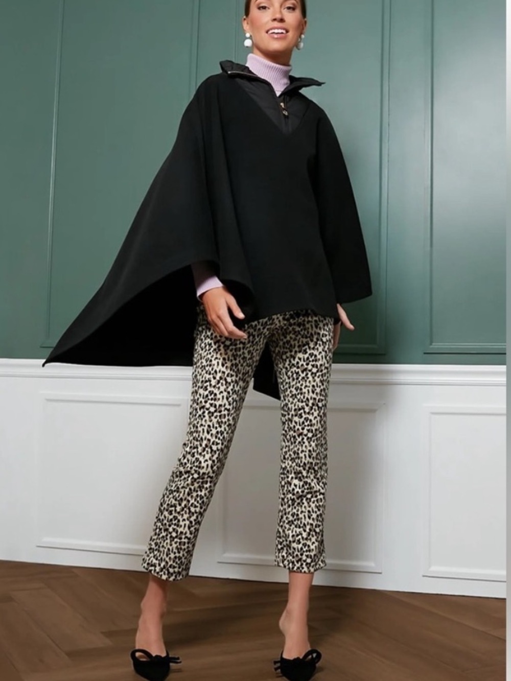 Tuckernuck Ashford Leopard Print Corduroy Cropped Pants Sz M